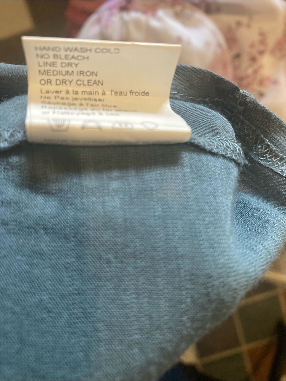 Embroidered Slate Blue Boho Tunic - Picture 6 of 7